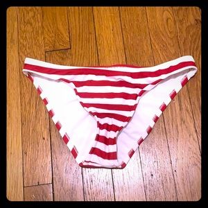 Red/white striped bathing suit bottom